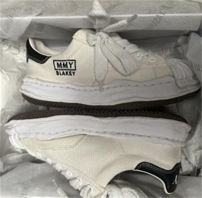 메종 미하라 야스히로 블레이키 OG 솔 캔버스 로우탑 스니커즈 화이트 A08FW735-WHITE photo review
