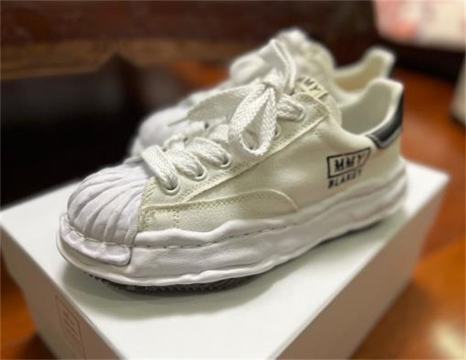 메종 미하라 야스히로 블레이키 OG 솔 캔버스 로우탑 스니커즈 화이트 A08FW735-WHITE photo review