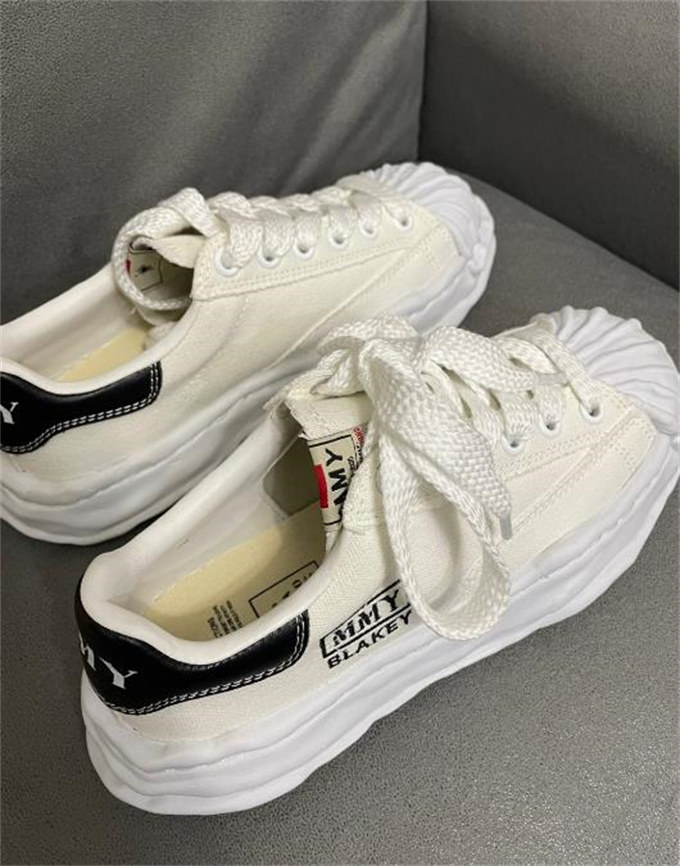 메종 미하라 야스히로 블레이키 OG 솔 캔버스 로우탑 스니커즈 화이트 A08FW735-WHITE photo review