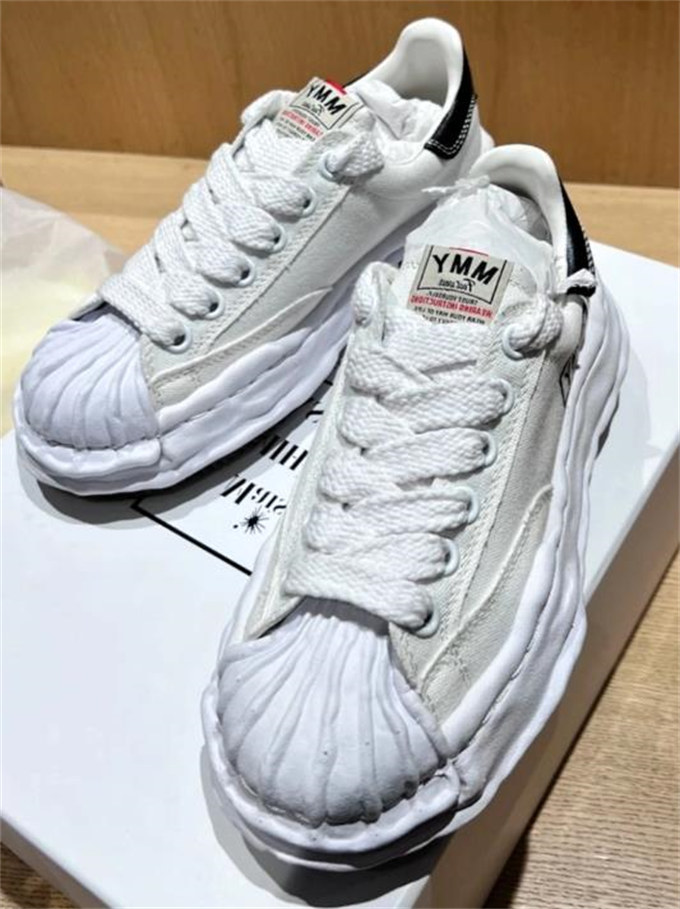 메종 미하라 야스히로 블레이키 OG 솔 캔버스 로우탑 스니커즈 화이트 A08FW735-WHITE photo review