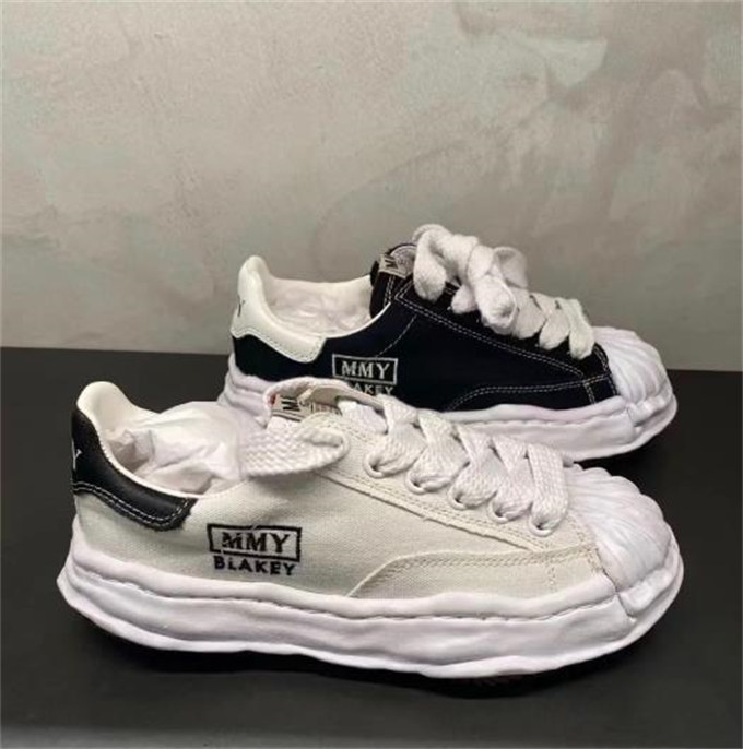 메종 미하라 야스히로 블레이키 OG 솔 캔버스 로우탑 스니커즈 화이트 A08FW735-WHITE photo review